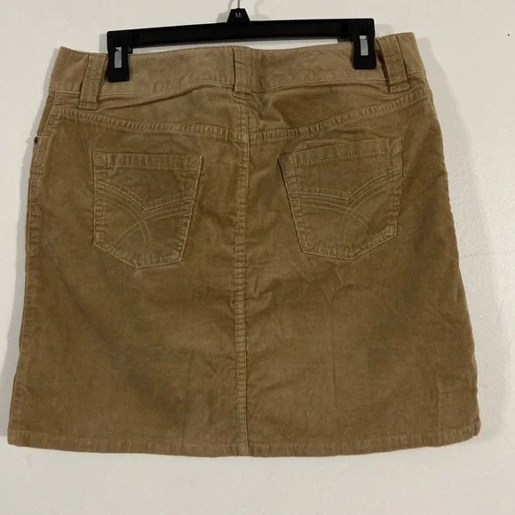 Tommy Hilfiger Corduroy Mini Skirt Women Size 8 Tan Preppy CLASSIC - Picture 6 of 10